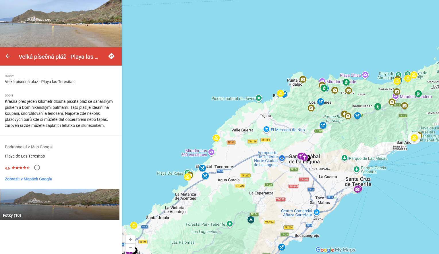 Soukromá mapa - Tenerife bez turistických pastí